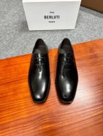 Berluti Black calfskin Leather Shoes-Berluti Man Business Leather Shoes